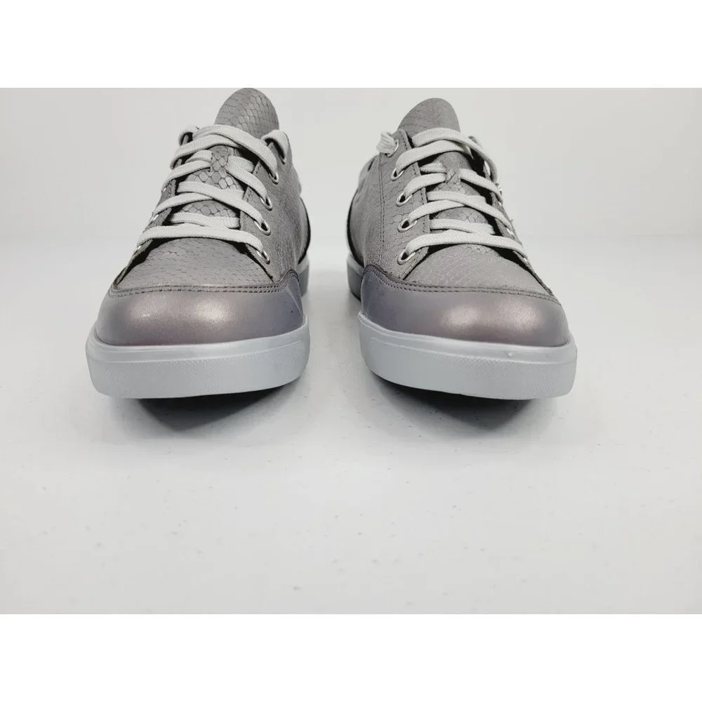 Munro "Gabbie" Leather Gray Sneakers_5